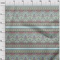 thumbnail image 2 of oneOone Viscose Chiffon Fabric Leaves & Floral Block Decor Fabric Printed BTY 42 Inch Wide, 2 of 4