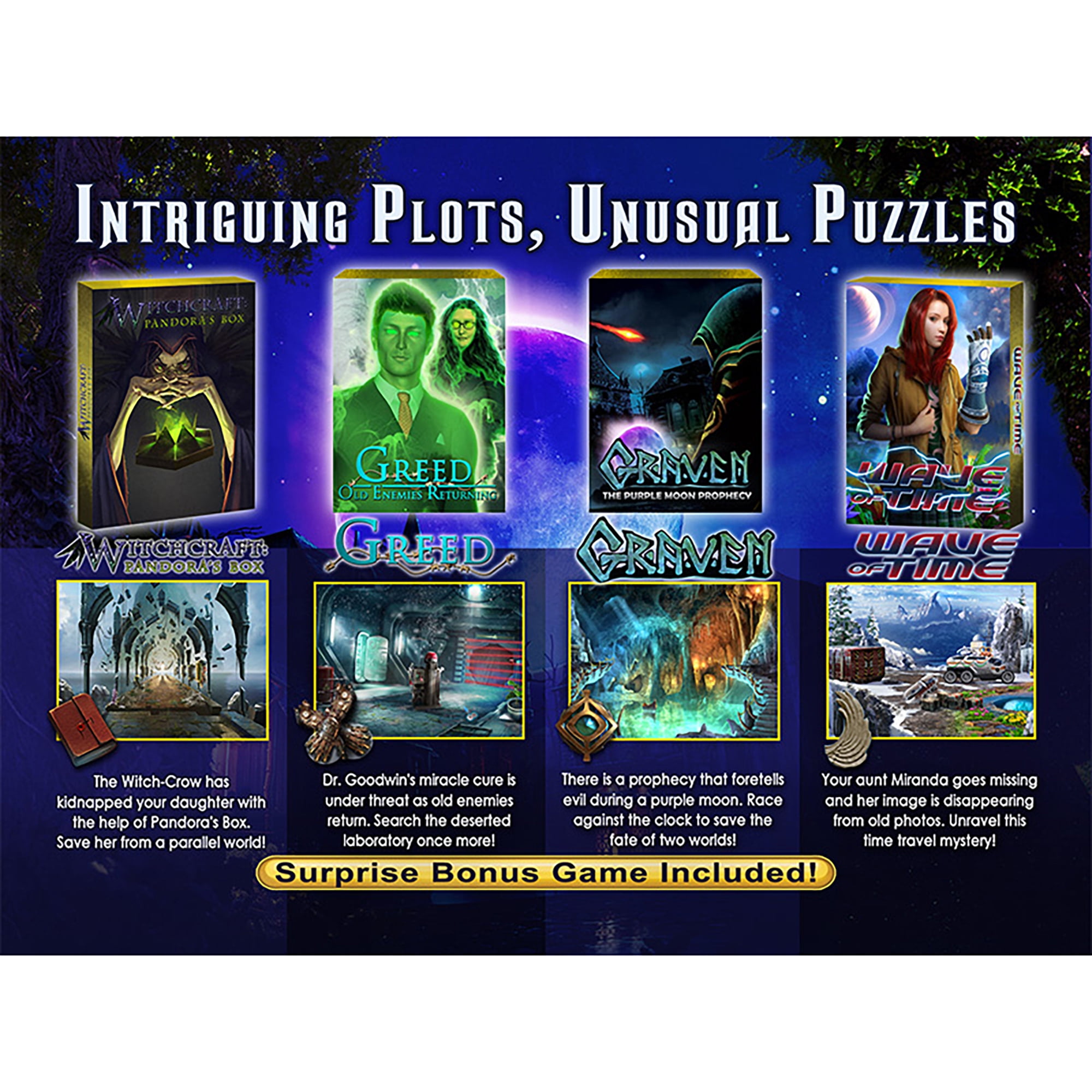Amazing Hidden Object Games: Moonlight Mysteries Vol. 6 - 5 Pack, Legacy Games, PC, LGY-L3149-ESD
