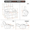 thumbnail image 4 of MCombo Lay Flat Power Lift Recliner for Bariatric Elderly, Infinite Position, Faux Leather R7677, 4 of 10