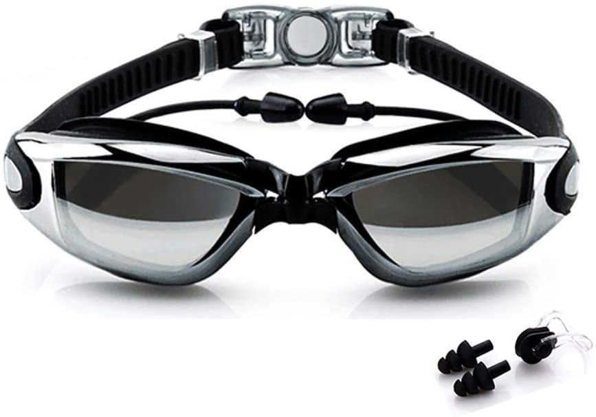 Swimming Goggles Whit Earplugs Anti-Fog No Leaking UV Protection Swimming Goggles and Protection Storage Case 