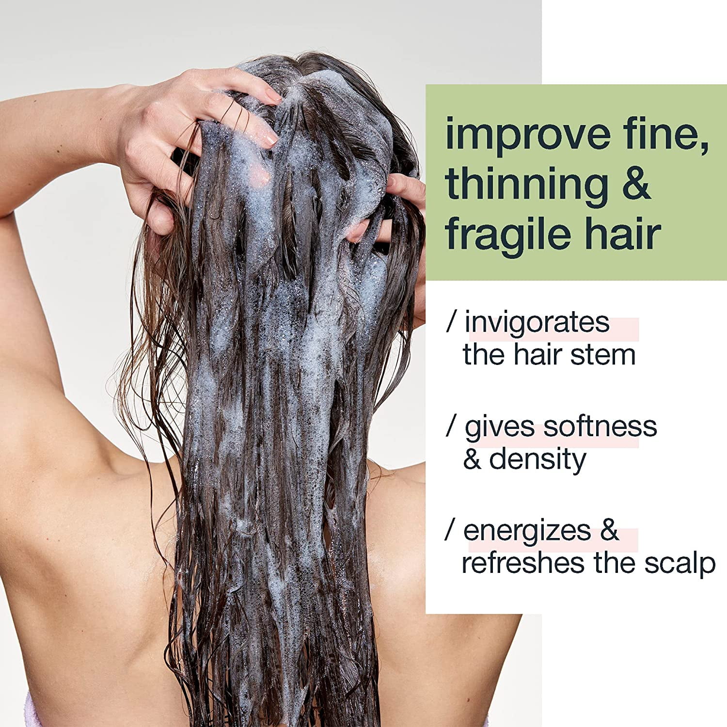 milk_shake Energizing Blend Hair Thickening Shampoo - Revitalizing Volume Shampoo for Fine and Fragile Hair, 10.1 Fl Oz