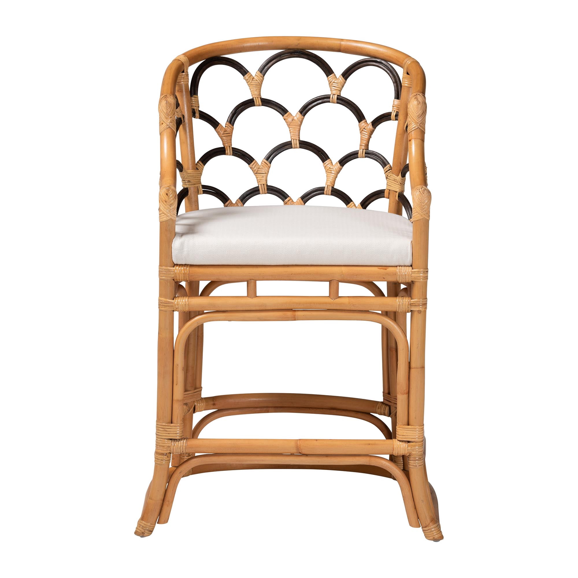 bali & pari Veneto Boho Counter Stool, Counter Height, Light Honey