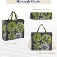 thumbnail image 6 of FORMRS Womens Corduroy Tote Bag Crossbody Shoulder Handbag with Pocket, Gray Floral, 6 of 7