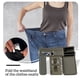 thumbnail image 5 of Sonducket Pantalones de traje unisex de metal faldas Clip de cintura cintura elástica abrazaderas retráctiles pantalones vaqueros sueltos tensor ropa Cinturones Plata Sonducket AP004781-02B, 5 of 6