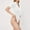 White 01, variant on Bodysuit for Women Summer Tight Collared Thong Ribbed Knit Body Suits V-Neck Skinny Stretch Bodycon Slimming Shapewear, White, S