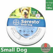Bayer Seresto Flea and Tick Collar for Dogs, 8-Month Flea and Tick Collar for Small Dogs , Up to 18 Pounds