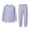 Z33 Blue, variant on Mifsaly Two Piece Pajama Set for Girls Boys Plaid Print Long Sleeve Crewneck Pullover Tops and Jogger Pants Kids Lightweight Soft Casual Sleepwear