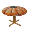 thumbnail image 3 of HAOXIT Fall Watercolor Pumpkins Thanksgiving Halloween Recipe Harvest Round Tablecloth Dining Wipeable Table Cloth Cover for Holiday Home Picnic Party Wedding Buffet Parties Camping 42-46, 3 of 8