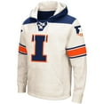 thumbnail image 2 of Men's Colosseum Cream Illinois Fighting Illini 2.0 Lace-Up Pullover Hoodie, 2 of 5