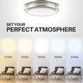 thumbnail image 4 of DYMOND 10" LED Ceiling Light Flush Mount Adjustable Color Temperature Dimmable Brushed Nickel Double Ring, 4 of 7