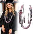thumbnail image 1 of 2026 Graduation Class Of 2026 Grad Ribbon Handmade Double Necklace For Graduation, 1 of 9
