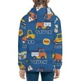 thumbnail image 4 of Kll Unisex Kids Boys Girls Hooded Pocket Pullover Hoodies-Construction Vehicles, 4 of 9
