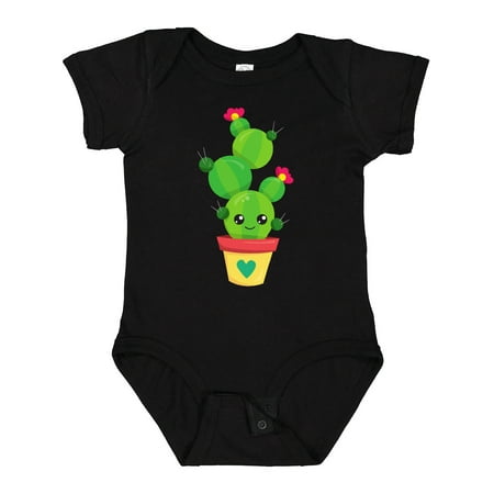 

Inktastic Cute Cactus Green Cactus Kawaii Cactus Flowers Gift Baby Girl Bodysuit