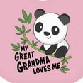 thumbnail image 4 of Inktastic My Great Grandma Loves Me Cute Panda Boys or Girls Baby Bib, 4 of 4