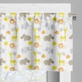thumbnail image 3 of Ambesonne Cartoon Valance Pack of 2, Jungle Animals, 42"X12", Multicolor, 3 of 5