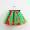 thumbnail image 4 of KkSLirnhs 8 Years Girls' Stylish Summer Bubble Skirt with Ruffled Tulle and Elastic Waist Lightweight Rainbow Sequin Sparkling Tutu Dancing Mesh Skirt Green, 4 of 4