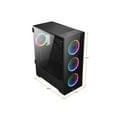thumbnail image 4 of Bgears b-Voguish-RGB (6 RGB Fans Included) Tempered Glass ATX Mid Tower Computer Case with USB 3.0 and Fan controller and Remote controller., 4 of 19