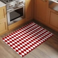 thumbnail image 2 of Red Plaid Entryway Rug 2'x3'&nbsp; Non Slip Front Door Mats, Modern Minimalist Geometric Gingham Checkered Entrance Rugs Indoor Outdoor Carpet, Washable Floor Mats Small Area Rug for Bedroom Kitchen, 2 of 8