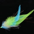 thumbnail image 4 of 7 "Pesca con Mosca Moscas de agua de salada Streamer Steelhead Salmon Striper Lucio Trucha Simulación Moscas Verde, 4 of 8