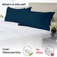thumbnail image 3 of SGI Bedding 600 TC Pillowcase Set Teal Color 2 Piece King Size, 3 of 5