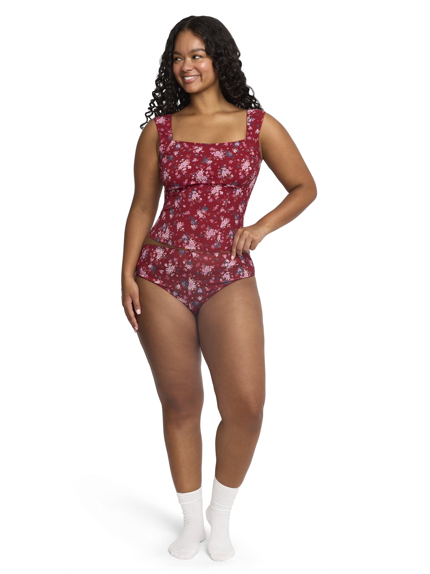 Mills by Millie Bobby Brown Women's Ruched Mesh Longline Bra, Sizes XS-XXXL