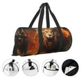 thumbnail image 3 of Pofeuu Cool Fire Lion Print Travel Duffel Bag,Sports Tote Gym Bag,Shoulder Weekender Overnight Bag for Women Gym Bag, 3 of 6