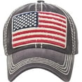 thumbnail image 3 of USA Flag Vintage Distressed Washed Baseball Hat Cap, 3 of 4