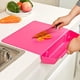 thumbnail image 1 of Xihbxyly Especiales del día Esterilla plegable 2 en 1 con cesta de almacenamiento Tabla de cortar dos en uno Tabla de cortar antideslizante Suministros de cocina desmontables Juego de tablas de corta, 1 of 5