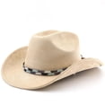 thumbnail image 5 of OJSFQUFP Cowboy Hat for Women and Men with Shapeable Wide Brim Cattleman Western Hats for Cowboys, 5 of 5