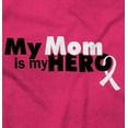 thumbnail image 2 of My Mom My Hero Breast Cancer Ribbon Men's Graphic T Shirt Tees Brisco Brands L, 2 of 6