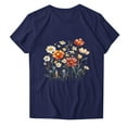 thumbnail image 3 of Youyipin Womens Tops Spring Fashion Vintage Floral Crewneck T Shirt Summer Oversized Boho Wildflower Graphic Loose Tees Short Sleeve Casual Tops T Shirts For Women, 3 of 3
