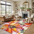 thumbnail image 6 of World Rug Gallery Modern Bright Flowers Non-Slip Multicolored 12'x15' Area Rug, 6 of 8