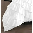 thumbnail image 4 of DNG Creations 5 Piece Luxury Circle Ruffle Comforter with 1 Freebie Ruffle Pillow All-season 550 GSM 800TC, 100% Egyptian Cotton ( Oversized Queen Size ) Solid White Colour, 4 of 5