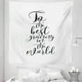 thumbnail image 1 of Grandma Tapestry, Best Grandmother in World Words Monochrome Hand Lettering Illustration, Fabric Wall Hanging Decor for Bedroom Living Room Dorm, 5 Sizes, Black White, by Ambesonne, 1 of 1