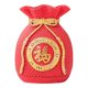 thumbnail image 1 of Jarrón de flores con forma de bolsa bendecida, adorno decorativo para el centro de mesa, decoración del hogar, obra de arte rojo y pequeño, 1 of 9