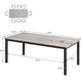 thumbnail image 2 of Bingirl 6 - 8 Person Dining Table: Farmhouse Large Rectangular Kitchen Table with Sturdy Metal Legs for Small Kitchens, Dining & Office Areas, 2 of 7