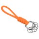 thumbnail image 1 of Llavero de paracord de 4" con anillas planas trenzadas, correa de muñeca, naranja, 1 of 7