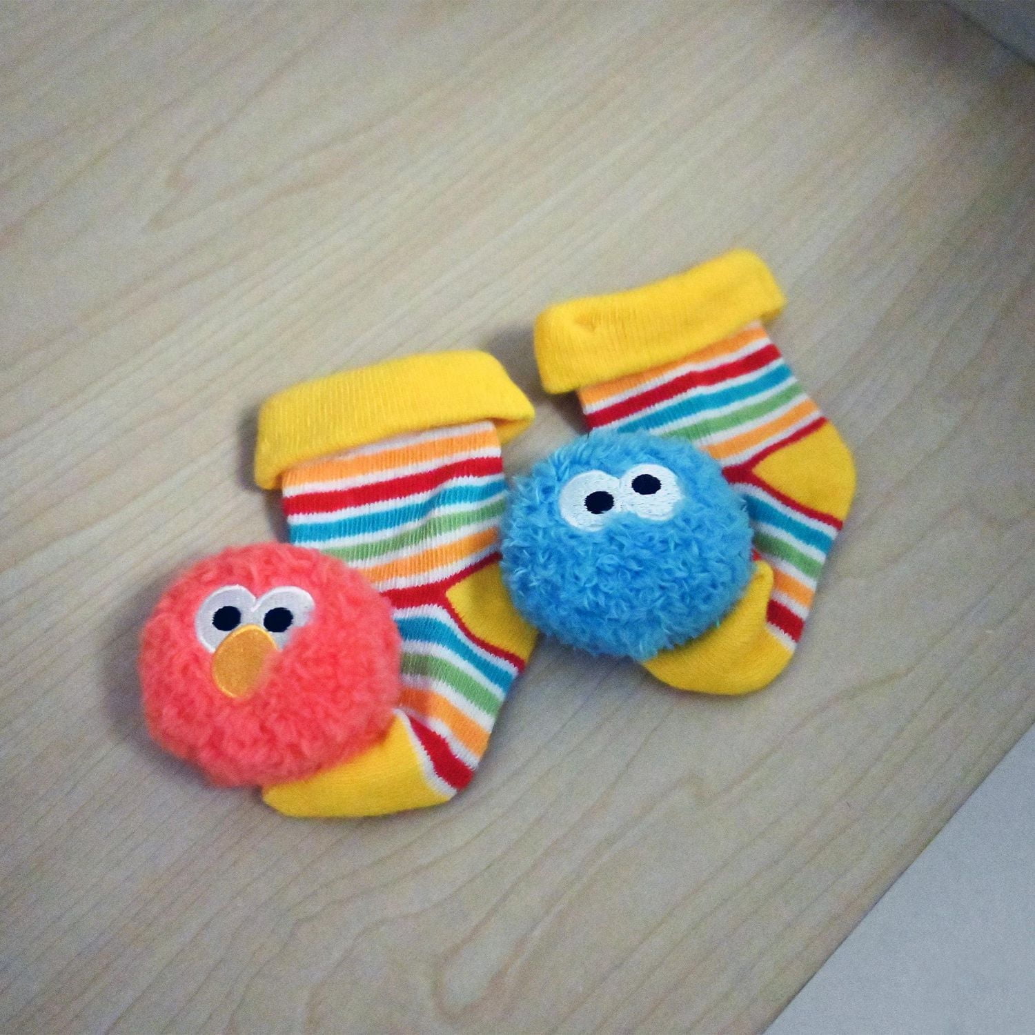 Kids Preferred Sesame Street Elmo and Cookie Monster Foot Rattle Set, 2 pieces