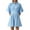 Blue, variant on Icvfdpl Women's Summer Dresses,Striped Button Pleated Pocket Loose Shirt Dress Trendy Beach Dress For Women,L