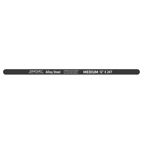 Century Drill & Tool 04334 24tpi 12" Long 2 Pc Carded Hacksaw Blades