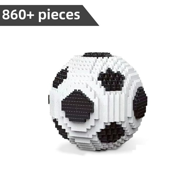 Soccer Building Blocks 860Pieces Micro Building Set STEM Educational Toy for Kids Ages 14  White & Black Football Bricks for Gifts