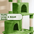 thumbnail image 5 of Yaheetech 62" H Multi Level Cat Tree Tower with Condos Foam-Padded Perches, Green, 5 of 9
