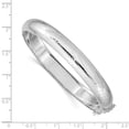 thumbnail image 3 of Sterling Silver Bracelet Bangle Women's 9.5 mm in D/C Fancy Hinged, 3 of 4