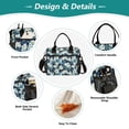thumbnail image 3 of YAZAOO Lunch Bag Creative Serene Blue Floral Garden Cooler bag with Shoulder Strap, 3 of 6