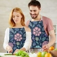 thumbnail image 3 of Pioneer Flower Floral Print Pattern Apron-Garden Aprons for Women with Pockets-Cotton Linen Waterproof Kitchen Cooking Gardening Aprons Adjustable for Kitchen,Cooking,BBQ and Salon 33x27 Inch, 3 of 7