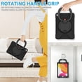 thumbnail image 4 of Para iPad 9.7" Funda, para 2018 iPad 6th Generation/2017 iPad 5th Generation, iPad Air 2/iPad Pro 9.11", Funda a Prueba de Golpes con Soporte para Lápiz, Soporte Giratorio y Correa para el Hombro, 4 of 5