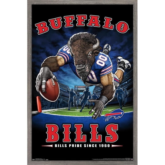 NFL Buffalo Bills - End Zone 17 Wall Poster, 14.725" x 22.375", Framed