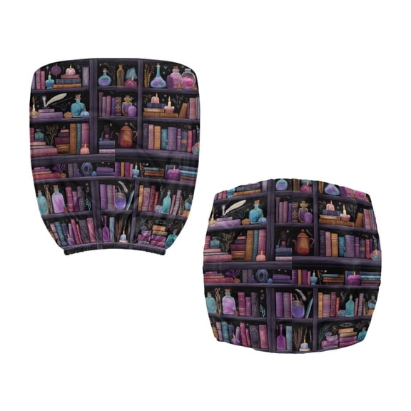 Chririnla Magic Bookshelf Print Office Chair Slipcover Stretchable Office Chair Covers for Friends, Decorative Washable Split Stretchable Seat Cover for Gaming Chair