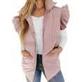 thumbnail image 4 of Winter Women's Button Down Puffer Vests Ruffle Sleeve Padded Gilet with Pockets, 4 of 7