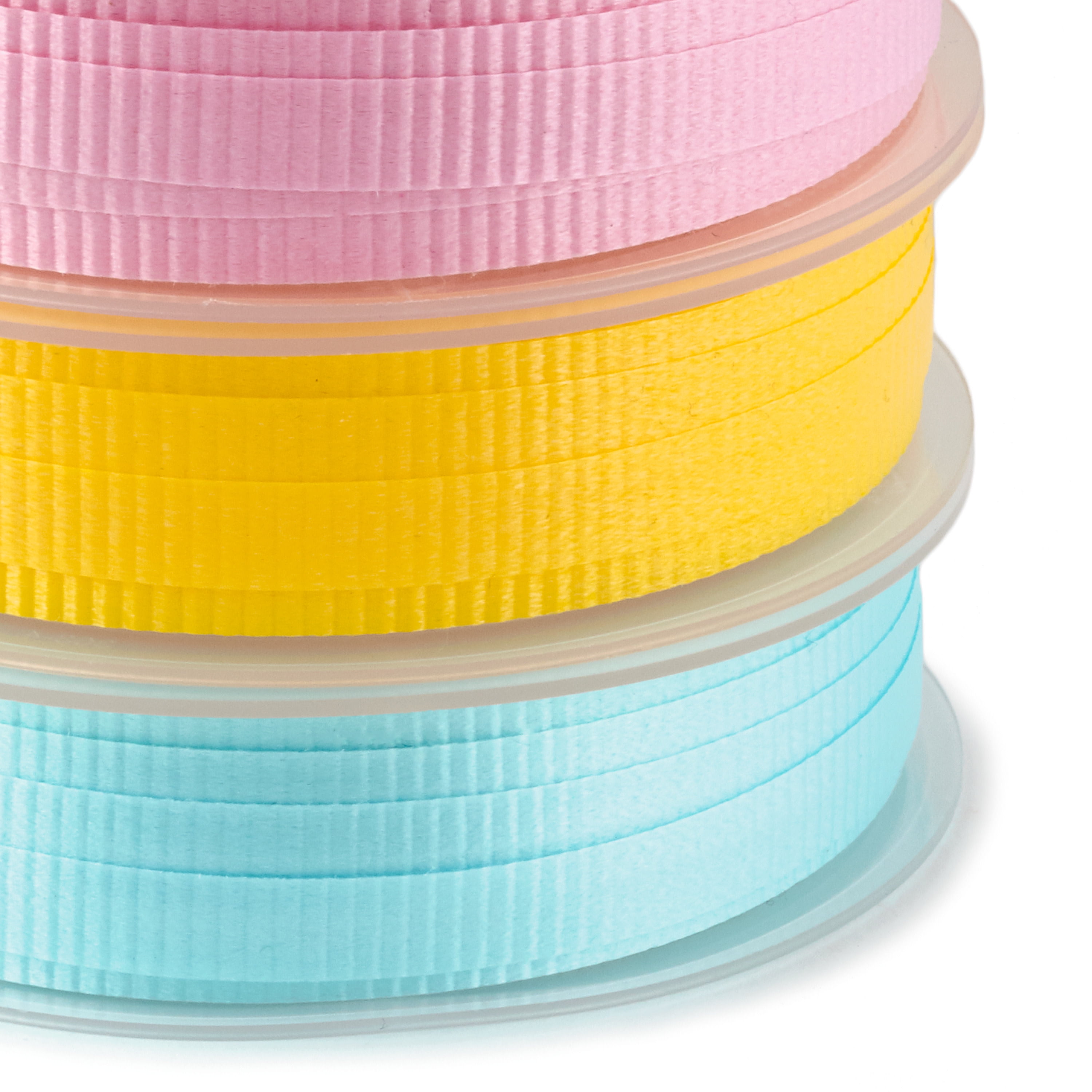 Hallmark 3-Pack Assorted Curling Ribbons (Aqua/Yellow/Pink) 108' Total